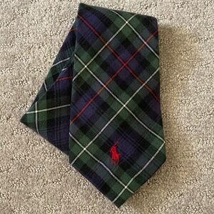 Polo RALPH LAUREN green & blue plaid neck tie.